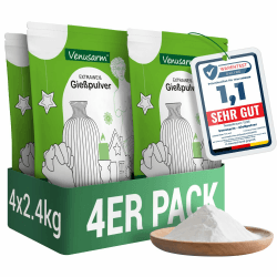 Gießpulver 9,6kg, Gießpulver Weiß wie Neuschnee, Gips zum Gießen wie Spiegel Glatter, Beruhigende Härte Gießmasse für Detailgetreue Reliefs Gipsformen Kunst- und Bastelprojekte 9.6KG Angebot bei HelloDeals