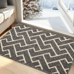 Paillasson Intérieur Tapis Entrée Intérieur Extérieur Imperméable, Antidérapant, Absorbant, Tapis Pour Entrée, Lavable, Cuisine, Salle de Bain (60 * 90 cm, Grey) 60 x 90 cm (Rechteckig) Grau Angebot bei HelloDeals