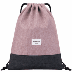 LIVACASA Turnbeutel Mit Reißverschluß Innentasche Sportbeutel Hipster Gym Bag Gefüttert Rucksack Mit Verstellbar Tunnelzug Gymsack für Damen und Herren Rosa 42x33cm Angebot bei HelloDeals