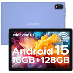 DOOGEE U10 2025 Neueste Android 15 Tablet 10 Zoll, 16GB RAM+128GB ROM (2TB TF) Kinder Tablets PC 5060mAh Gaming Tablet Android, Widevine L1/ 8MP+5MP Dual Kamera/WiFi 6/ Type C/ 3.5mm Kopfhörerbuchse Lila (Android 15) Angebot bei HelloDeals