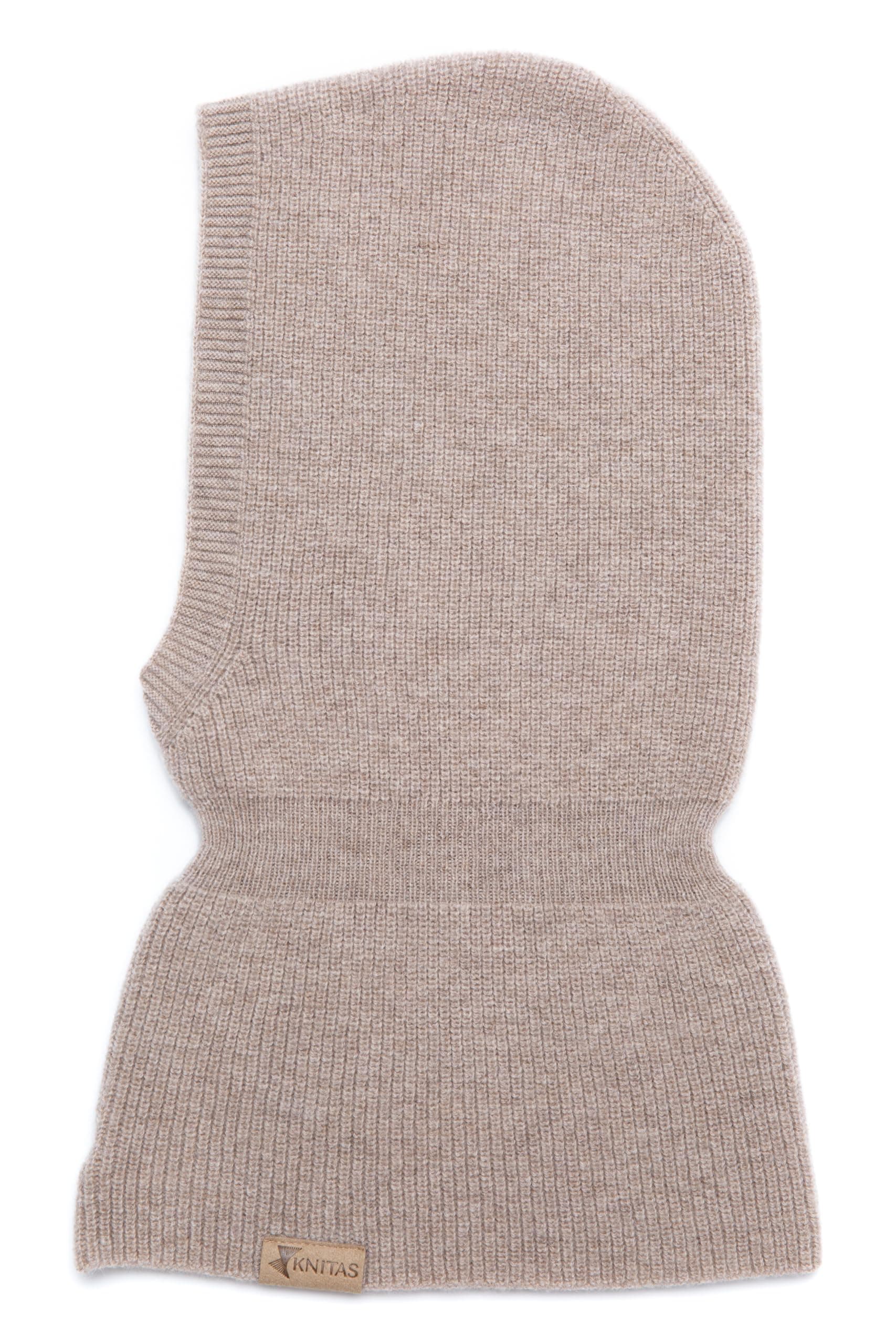 Schlupfmütze Baby Kinder (-5+10°C) Einlagig, Gestrickte Schalmütze Mädchen Jungen, Sturmhaube aus Merino und Kaschmirwolle, Winter Mütze Weiche Warme in Beige, Rosa, Grau, Fuchsie, Schwarz 46-50 Beige Angebot bei HelloDeals