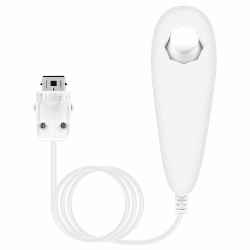 OSTENT Bewegungsbasierter Kabelgebundener Nunchuck Controller für Nintendo Wii Konsole Videospiel Farbe Weiß Angebot bei HelloDeals
