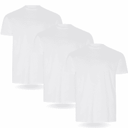 FM London Herren-T-Shirt 3/5er-Pack - Hochwertige T-Shirts mit leicht tailliertem Design L Weiß (3er-pack) Angebot bei HelloDeals