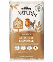 Dehner Natura Premium Wildvogelfutter, gehackte Erdnüsse schalenfrei, Ganzjahresfutter proteinreich / energiereich, hochwertiges Vogelfutter für Wildvögel, 1 kg 1 kg (1er Pack) Single Angebot bei HelloDeals