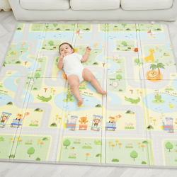 Krabbelmatte Baby Faltbar Spielmatte Kinder Spieldecke 150x180x1cm Krabbeldecke Für Baby - Babymatte Kindermatte - Schaumstoffmatte Kinderteppich- Spielteppich - Bodenmatte Kinder - Babygeschenk 150x180cm Green Road Angebot bei HelloDeals