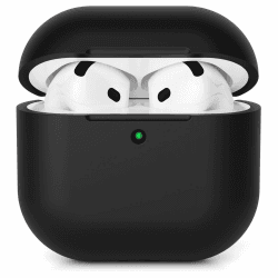 AOTUAO Hülle Kompatibel mit AirPods 4 Hülle Case (2024), Weiches Silikon Stoßfeste Schutzhülle für AirPods 4. Generation Case Cover mit Voller Sturzschutz, Front-LED Sichtbar, Schwarz AirPods 4 Schwarz Angebot bei HelloDeals