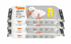 Jovi Air Dry Modelliermasse, gebrauchsfertig, lufttrocknend, auf Basis von Feuchtton, 3x 500g in weiß Weiß 3 x 500 g Angebot bei HelloDeals