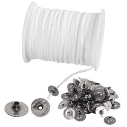 61m Kerzendocht, Docht Rauchfrei Kerzen Docht mit 100 Stück Kerzendochthalter Candle Wick Kerzendochte Dochte für Weihnachtendeko Basteln Kerzen Hochzeit DIY Duftkerzen Weihnachten(Weiß) 6100cm Angebot bei HelloDeals