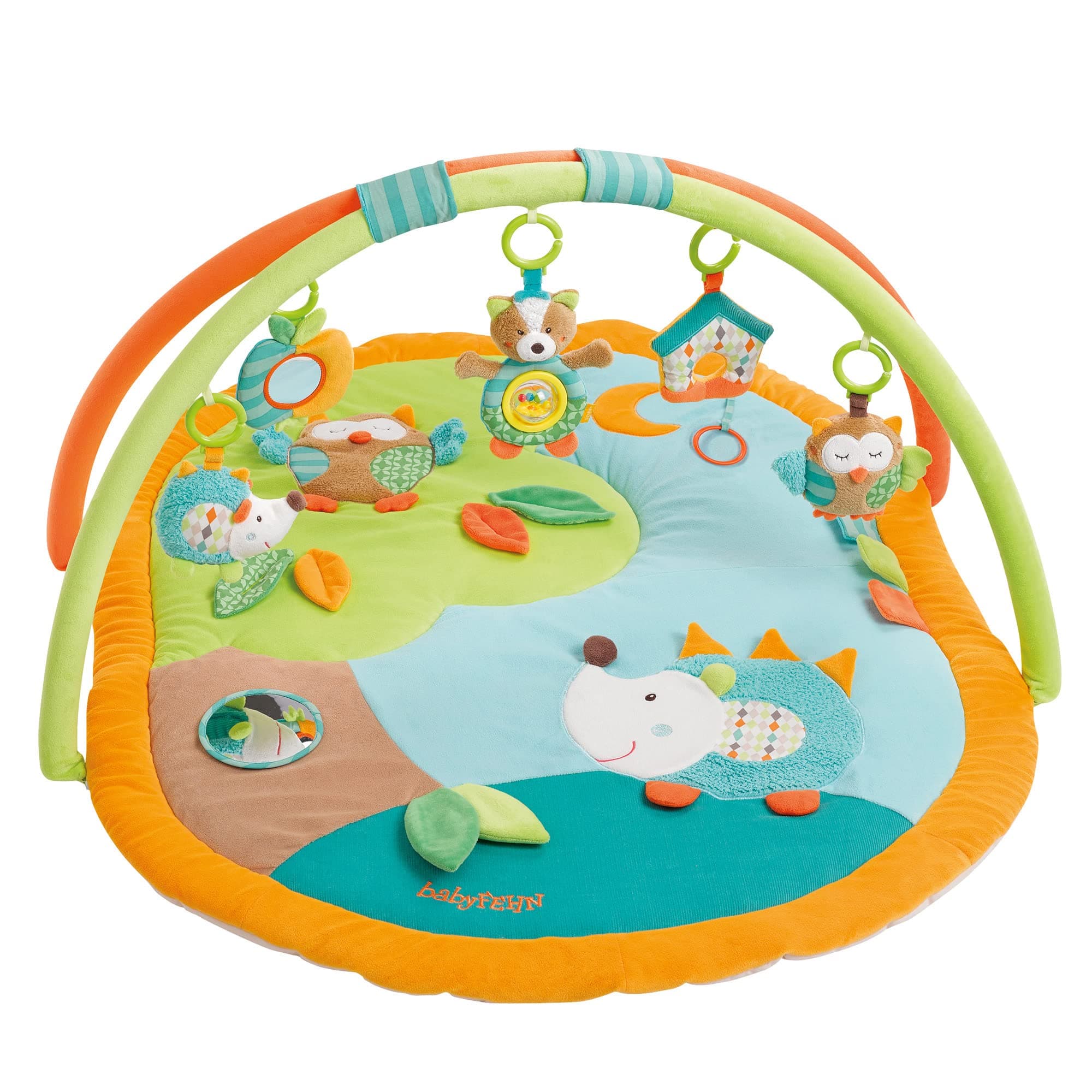 Fehn 3-D-Activity-Decke Spielbogen Sleeping Forest – Baby Krabbeldecke mit 5 abnehmbaren Spielzeugen zum Greifen – Spieldecke für Babys und Kinder ab 0+ Monaten – Krabbelmatte als Geschenk zur Geburt Angebot bei HelloDeals