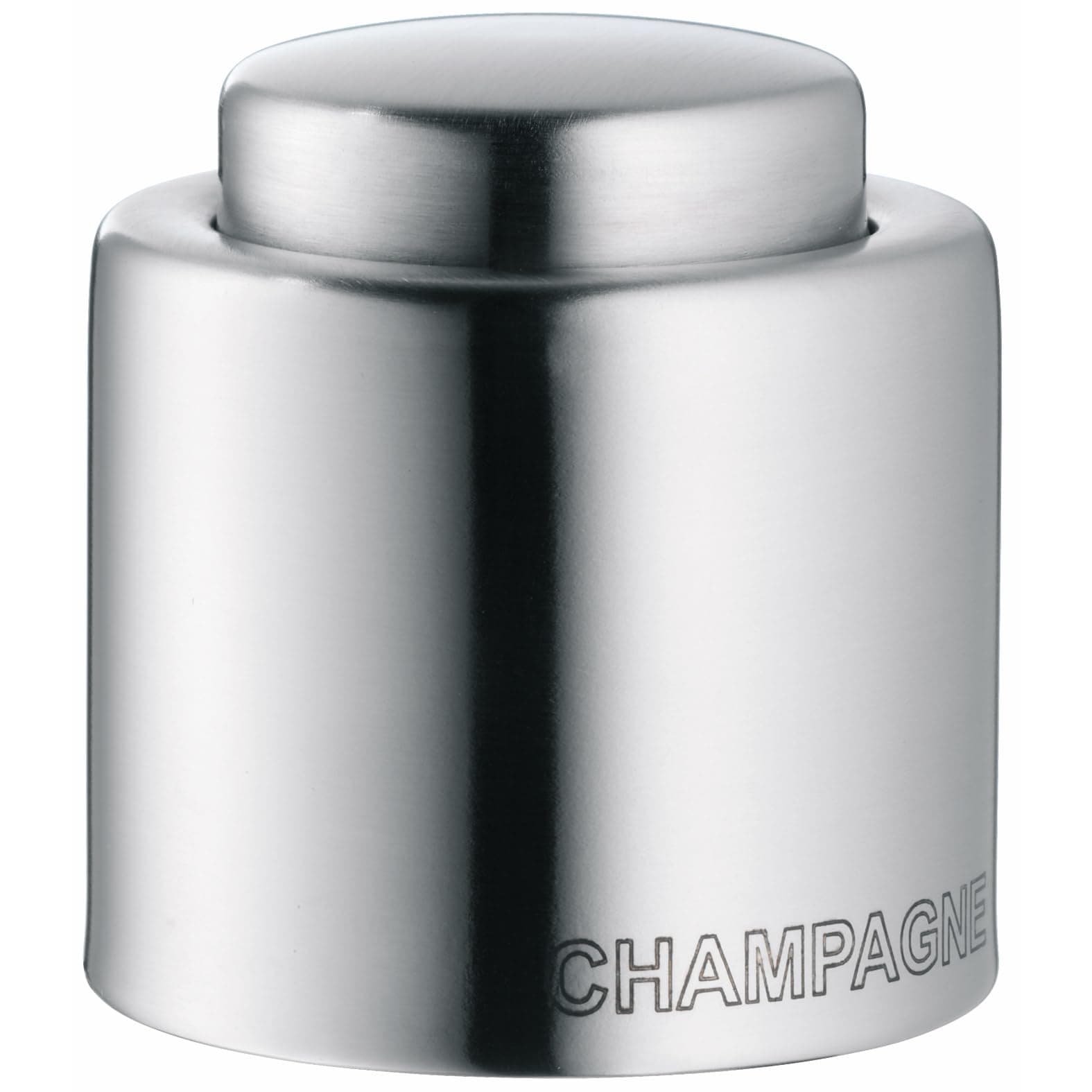 WMF Clever&More Sektverschluss mit Aufschrift 3,5 cm, Champagner Verschluss, Sektflaschenverschluss, Cromargan Edelstahl mattiert, Flaschenverschluss Angebot bei HelloDeals