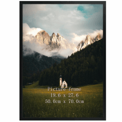 Giftgarden Schwarz Bilderrahmen 50x70 cm - Aluminium Rahmen für Fotos, Zertifikate und Poster - Großer Fotorahmen für Wohnzimmer, Schlafzimmer, Arbeitszimmer 50x70cm Schwarz Angebot bei HelloDeals
