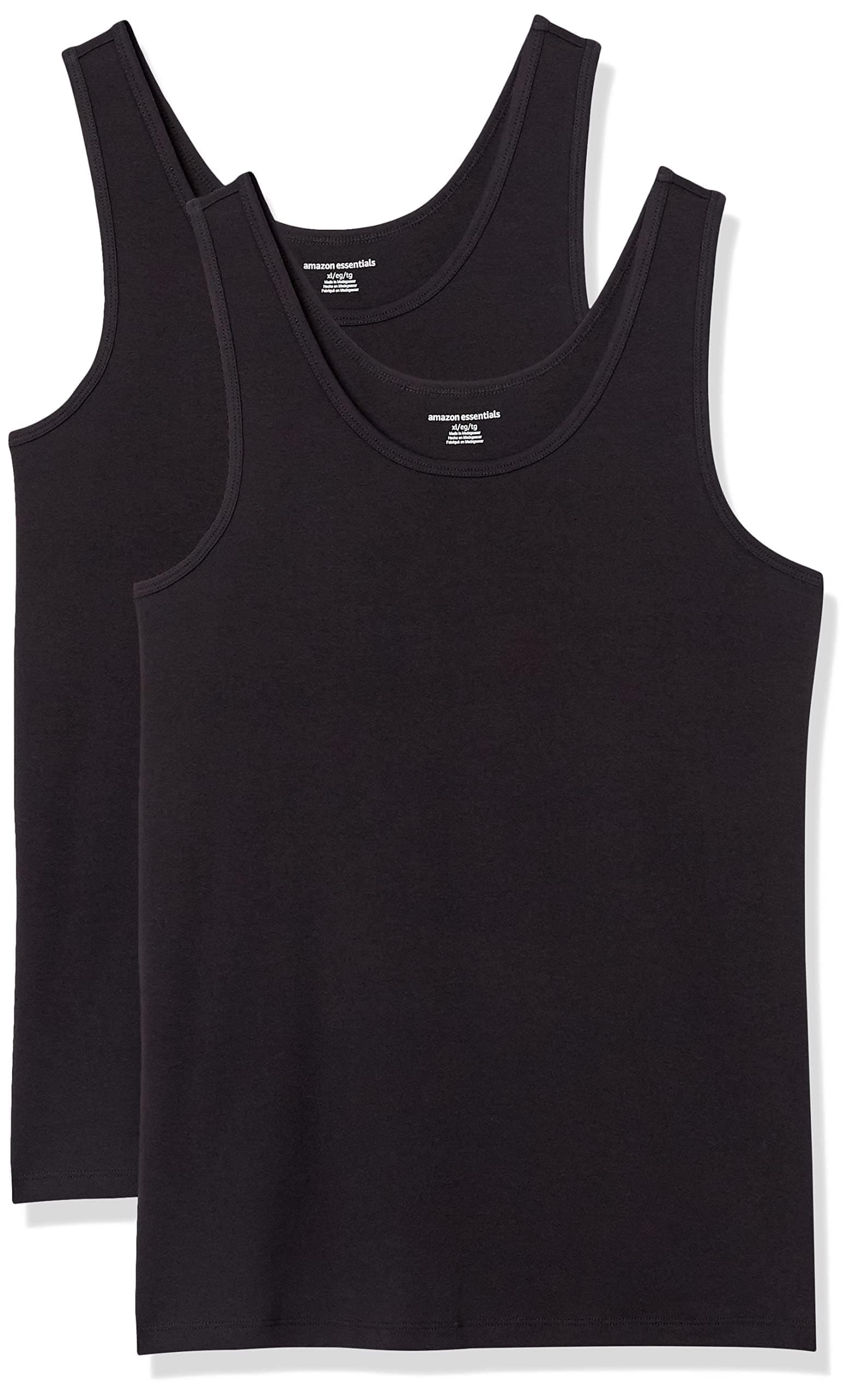 Amazon Essentials Damen Tanktop, Schmale Passform, 2er-Pack L Schwarz Angebot bei HelloDeals