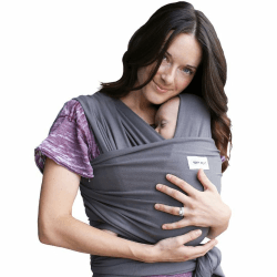 Sleepy Wrap Babytragetuch - Anschmiegsames & Einfach zu Bindendes Tragetuch Baby Neugeboren bis 15 kg, Waschbar, Leicht & Atmungsaktiv (Grau) Poly-Spandex Blend Grey Angebot bei HelloDeals