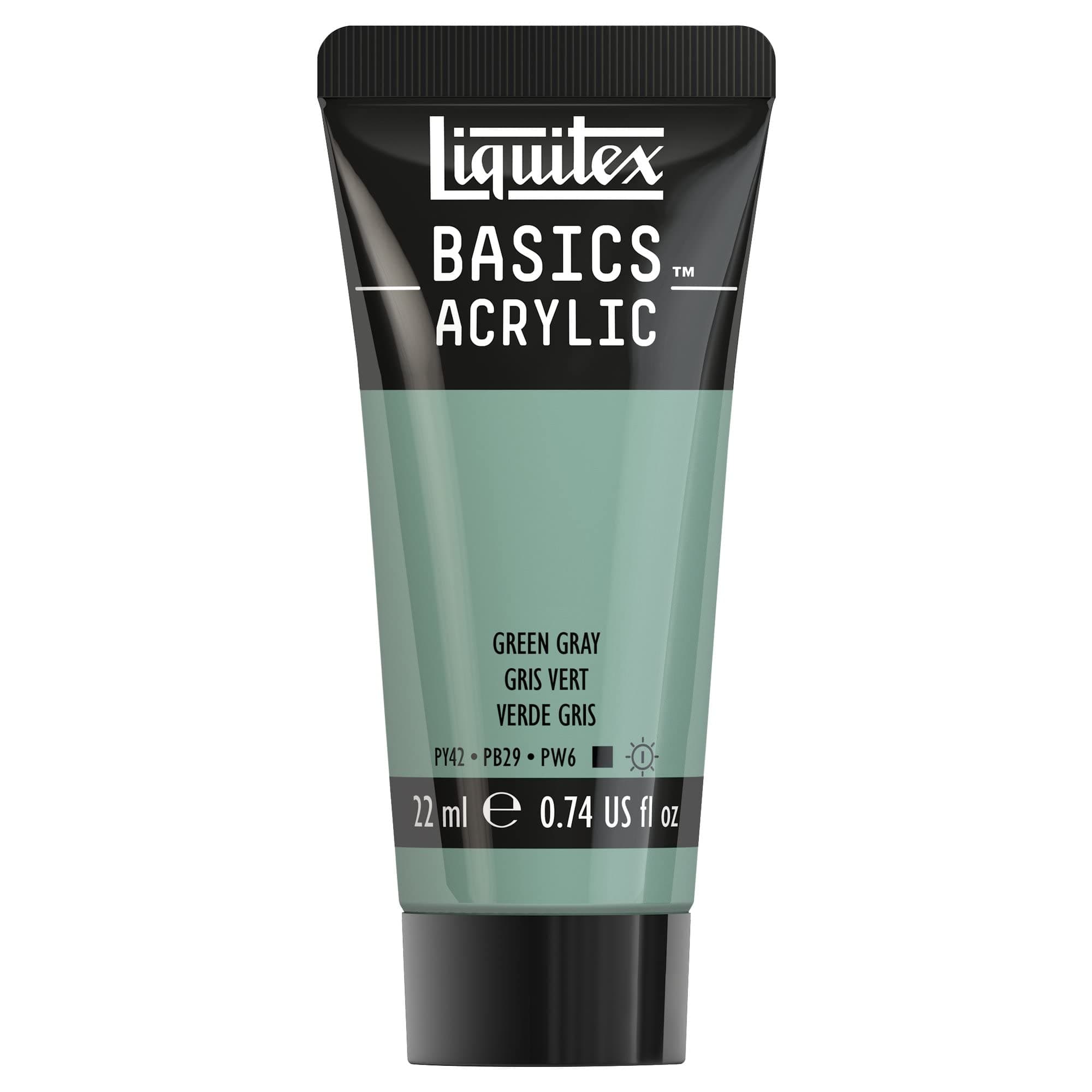 Liquitex 8870509 Basics Acrylfarbe - Grüngrau - 22 ml Tube, lichtecht, mittlere Viskosität, seidenglänzend, monopigmentiert, Archivqualität Grüngrau Acrylfarbe Angebot bei HelloDeals