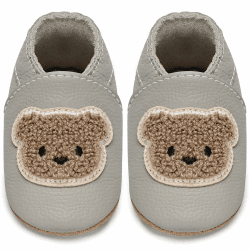 IceUnicorn Krabbelschuhe Baby Lauflernschuhe Jungen Weiche Leder Babyschuhe Kleinkind Lederschuhe mädchen Babyhausschuhe 12-18 Monate G Bär Angebot bei HelloDeals