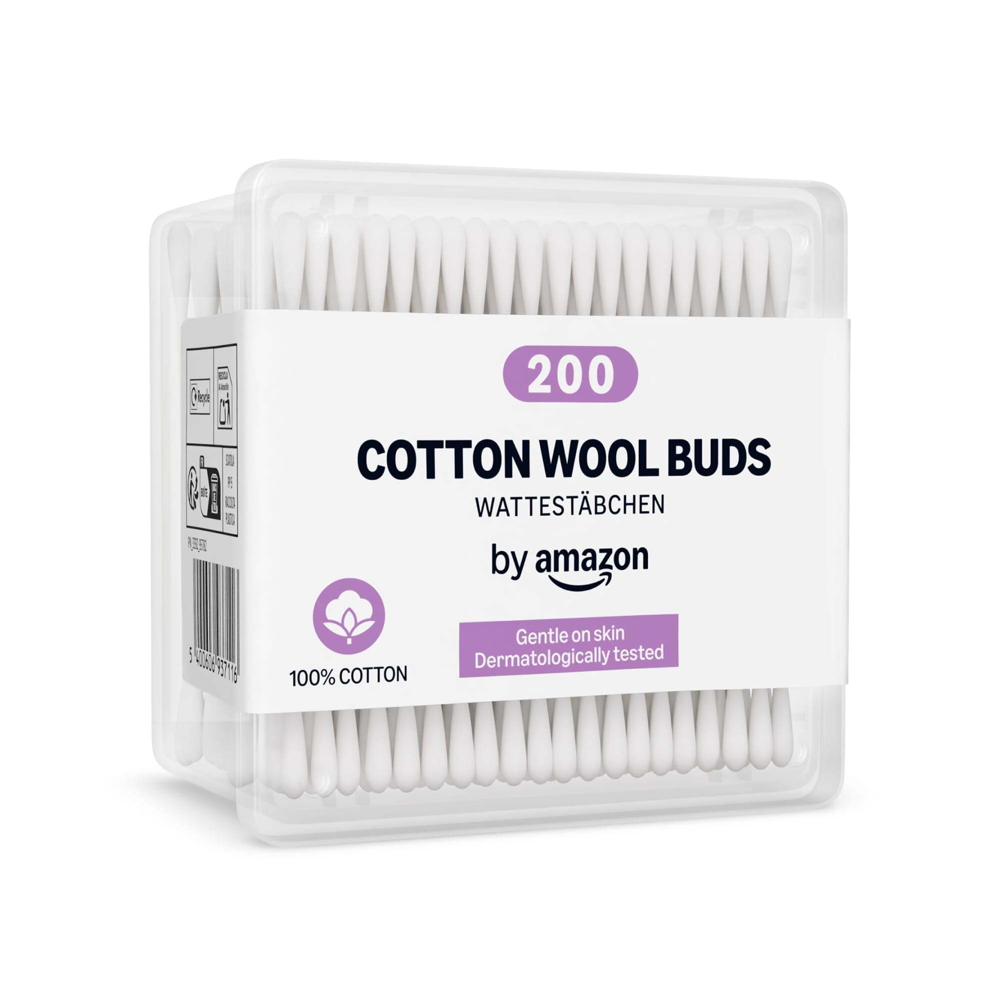 by Amazon Wattestäbchen, 100% Baumwolle, 200 Stück 200 Count (Pack of 1) Angebot bei HelloDeals