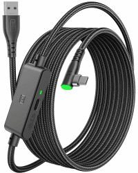 INIU Link Kabel mit Ladeanschluss [5m], Kompatibel mit Oculus Meta Quest 3/Quest 2/1/Quest Pro und Pico 4/PC Steam VR Zubehör, High Speed 2.5Gbs USB C Datenkabel PC zu PC für VR Headset Accessories. Schwarz Angebot bei HelloDeals