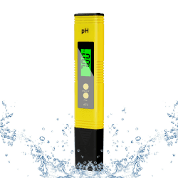 Flintronic PH-Messgerät, PH-Tester, PH-Wasserqualitätstester, Wasserqualitätsmessgerät, LCD-Display mit Hintergrundbeleuchtung, 0-14 pH-Messbereich-±0,1, für Spa, Schwimmbad #2 Gelb Angebot bei HelloDeals