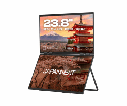 JapanNext Dual Portable Monitor 23,8“ (x2) IPS Full HD (1920 x 1080) 100 Hz | USB-C-Laden (45W) Integrierte Lautsprecher HDMI (x1) USB-C (x1) Klinkenbuchse (x1) | 2 Jahre Garantie | JN-DMD-IPS238F-C4 Dual Portable / 23.8 inch / IPS Angebot bei HelloDeals
