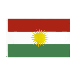Kurdistan Flagge mit Messing-Ösen 150x90cm - Wetterfeste Fahne für Fahnenmast Extra Groß Breit Lang XL XXL Angebot bei HelloDeals