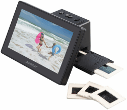 Somikon Diascanner: Stand-Alone-Dia- & Negativscanner, 17,8 cm/7"-IPS-Display, 25 MP, HDMI (Diabetrachter, Dia Digitalisierer, digitalisieren) Angebot bei HelloDeals