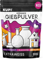 0,9kg Gips zum Gießen Lufthärtend & Geruchlos | Keramik Gießpulver Weiß | Gießmasse für Silikonformen | Reliefgießpulver zum Basteln Modellieren Strukturieren weiß 0,9kg Angebot bei HelloDeals