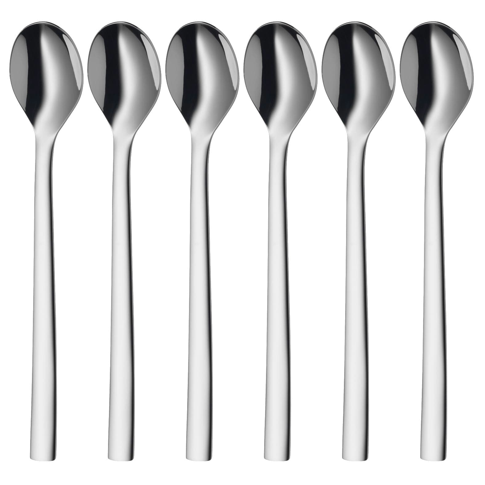 WMF Nuova Latte Macchiato Löffel Set 6-teilig, lange Löffel 19 cm, Joghurtlöffel, Cromargan Edelstahl poliert, spülmaschinengeeignet Nuova – Macchiatolöffel Angebot bei HelloDeals