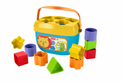 Fisher-Price Babys Erste Bausteine | Babyspielzeug ab 6 Monate, 9 Monate | Steckspiel ab 1 Jahr | Motorikspielzeug ab 6 Monate | Baby-Sortierspiel mit Sortierbox | Lern- & Formensortierspiel, FFC84 Baby's First Blocks Standard Set Angebot bei HelloDeals