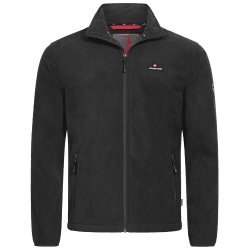 Höhenhorn Badus Herren Fleece Jacke Microfleece Full Zip Troyer Outdoor Wander Trekking L Midnight-Black Angebot bei HelloDeals