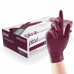 UNIGLOVES Burgundy Pearl Nitril-Untersuchungshandschuhe - vielseitig einsetzbar, puderfreie und latexfreie Einweghandschuhe - Box mit 100 Handschuhen, Burgunderrot, Mittel (GP0123) M Burgund Angebot bei HelloDeals