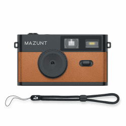 Retro Digital-Kamera, 12 MP, bildschirmfreie Vintage-Kamera mit 4 Filtern, Einwegkamera-Ersatz, inkl. 8 GB SD-Karte für tausende Fotos, braun Dunkelbraun Angebot bei HelloDeals
