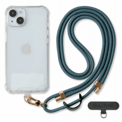Handykette Universal zum Umhängen | Handyband Kordel Kette für Outdoor, Reise, Unterweg Handy-Halterung | Phone Lanyard + 2 Stück Pad für alle Smartphone (ohne Hülle) - Indigo Angebot bei HelloDeals