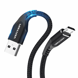 VENTION PS4 Controller Ladekabel Micro USB Kabel 2m Nylon Android Datenkabel Schwarz für PS4 Slim, PS4 Pro, Samsung Galaxy Tablette, Huawei P Smart, Redmi, Nokia, Kindle Fire Tablette 2m Eisenhaltig Angebot bei HelloDeals