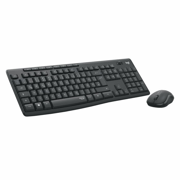 Logitech MK295 kabelloses Tastatur-Maus-Set mit SilentTouch-Technologie, Shortcut-Tasten, optischer Spurführung, Nano USB-Empfänger, verzögerungsfreier Drahtlosverbindung, QWERTZ layout - Schwarz Einzeln Angebot bei HelloDeals