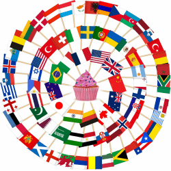 AhfuLife 100 Stück Internationale Zahnstocher Cocktail Flagge, 100 Länder Weltflaggen Fahne Zahnstocher für 2026 WM Fußball EM Eurovision 2026 WM Olympische Bar Party Dekoration Gemischte Flagge 100 Stück Angebot bei HelloDeals