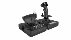 Logitech G X56 H.O.T.A.S. Schubregler & Stick-Controller für Weltraum-Simulationen, 6 Freiheitsgrade, 4 Federoptionen, +189 Programmierbare Befehle, RGB-Beleuchtung, 2x USB-Anschluss, PC - Schwarz Black Angebot bei HelloDeals