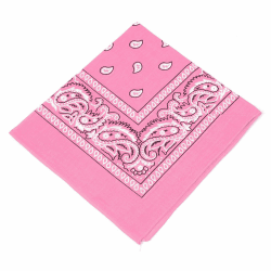 BOOLAVARD 100% Baumwolle, 1 Stück, 6 Stück oder 12 Stück Bandanas mit originellem Paisleymuster, Farbe der Wahl Kopfbedeckung/Haar Rosa Angebot bei HelloDeals