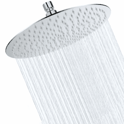 Duschkopf Regendusche 12 Zoll, Rundes Regenduschkopf Ø30cm aus Edelstahl, Selbstreinigende Regendusche Brausekopf Rund, Chrom Angebot bei HelloDeals
