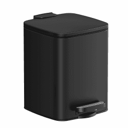 SONGMICS Kosmetikeimer, 6 Liter, Mülleimer Bad, kleiner Abfalleimer, Tretmülleimer, mit Pedal, für kleine Räume, mit Deckel, Softclose, Stahl, schwarz LTB590B0602 Schwarz 6 L Angebot bei HelloDeals