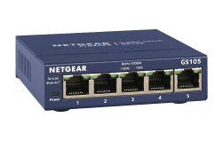 NETGEAR GS105GE LAN Switch 5 Port Netzwerk Switch (Plug-and-Play Gigabit Switch LAN Splitter, LAN Verteiler, Ethernet Hub, lüfterloses Metallgehäuse, ProSAFE Lifetime-Garantie), Blau 5-Port Unmanaged (metall design) Angebot bei HelloDeals