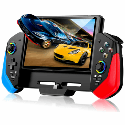 Shiptree Switch Controller, One-Piece Joypad Controller Ersatz für Switch/OLED mit RGB Licht/Hall Effect Sticks, Großer Griff Handheld Controller mit Turbo/Tischständer/6 Achsen Gyro/Wakeup Angebot bei HelloDeals