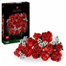 LEGO Botanicals Rosenstrauß - Set aus Kunstblumen für Erwachsene - mit 12 künstlichen Rosen & 4 Zweigen Schleierkraut - DIY Deko zum Bauen - Geschenkidee zum Valentinstag - 10328 Bouquet Of Roses 10328 Angebot bei HelloDeals