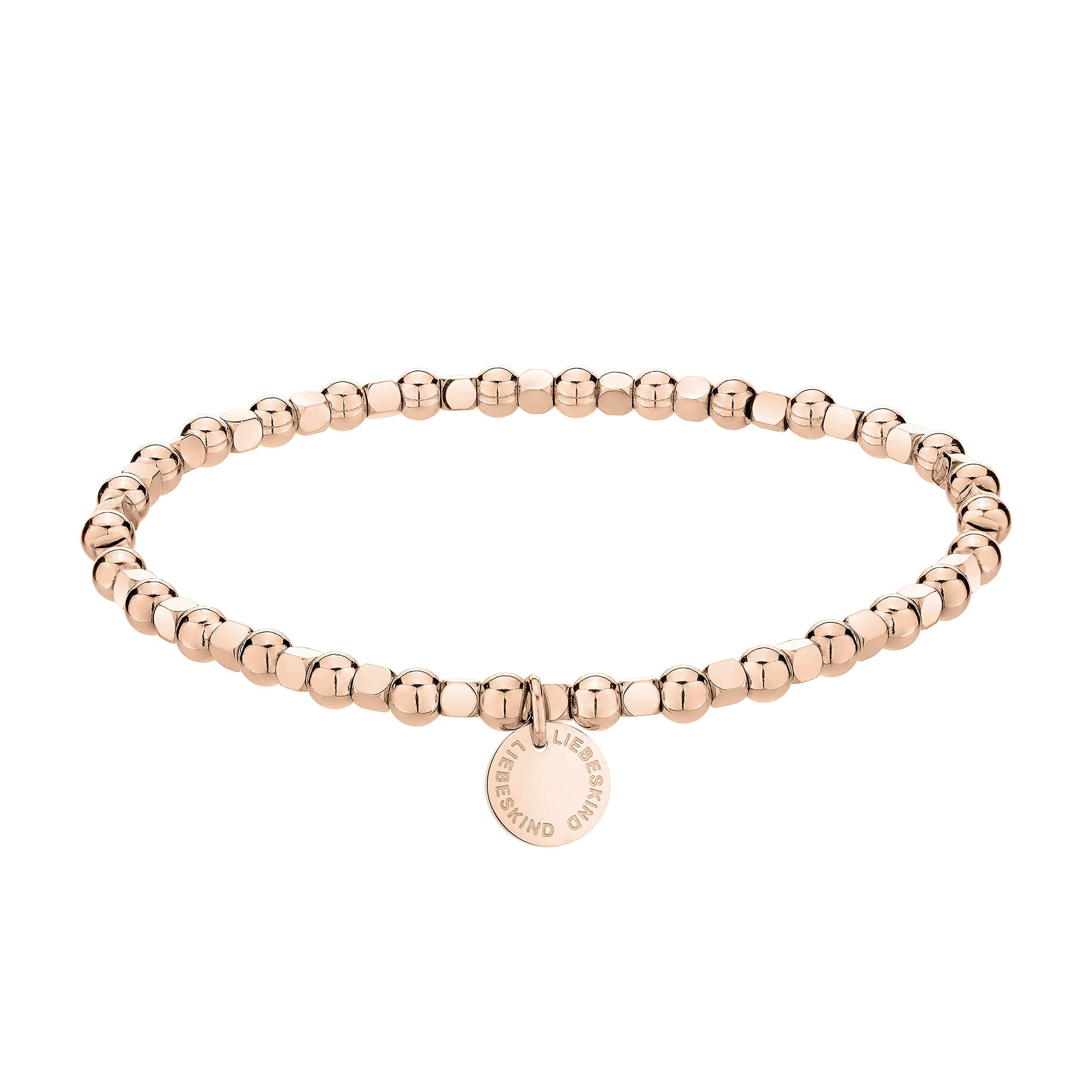 LIEBESKIND BERLIN Beads Armband – kleine Kugeln aus Edelstahl & Edelstein – Silber, Gold, Roségold & Schwarz – filigraner Damenschmuck Angebot bei HelloDeals