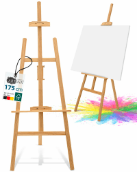 Artina Staffelei Holz Groß - FSC® Kiefernholz 175cm Holzstaffelei - Feldstaffelei höhenverstellbar große & kleine Keilrahmen – Staffelei für Kinder & Erwachsene, Hochzeit, Leinwände, Easel – Tessin 2.8 Kilogramm Angebot bei HelloDeals