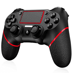 Shiptree Wireless Controller für PS-4, Game Controller Kompatibel mit PS-4/Slim/Pro/PC, mit Dual Vibration/6-Achsen Gyro Sensor/Hochpräzises Touchpanel/Audio Jack, 360°-Joystick Präzise Kontrolle -Rot Angebot bei HelloDeals