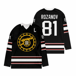 Heated Rivalry Merch Rozanov 81 Hockey Schwarz Jersey Unisex V-Ausschnitt Langarm Fashion Casual Pullover Sport Mode Hip-Hop Streetwear Top für Damen & Männer Schwarz XL Angebot bei HelloDeals