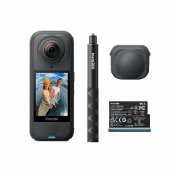 Insta360 X4 Air Starter-Bundle – 165 g leichte 8K 360°-Kamera, Unsichtbarer Selfie-Stick, Wechsel-Linsen, Aufnehmen & dann ausrichten, integr. Windschutz, FlowState-Stabilisierung, KI-gestützte App Graphitschwarz Starter-Bundle Angebot bei HelloDeals