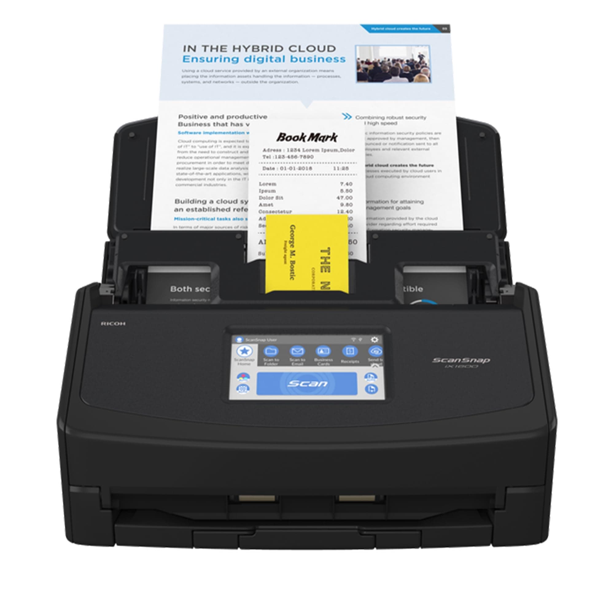ScanSnap iX1600 Profi-Büroscanner A4 – Hochleistungs-Duplex-Dokumentenscanner mit 50-Blatt ADF, 40 ppm, Touchscreen, WLAN & Cloud-Anbindung, USB 3.2, Schwarz Angebot bei HelloDeals