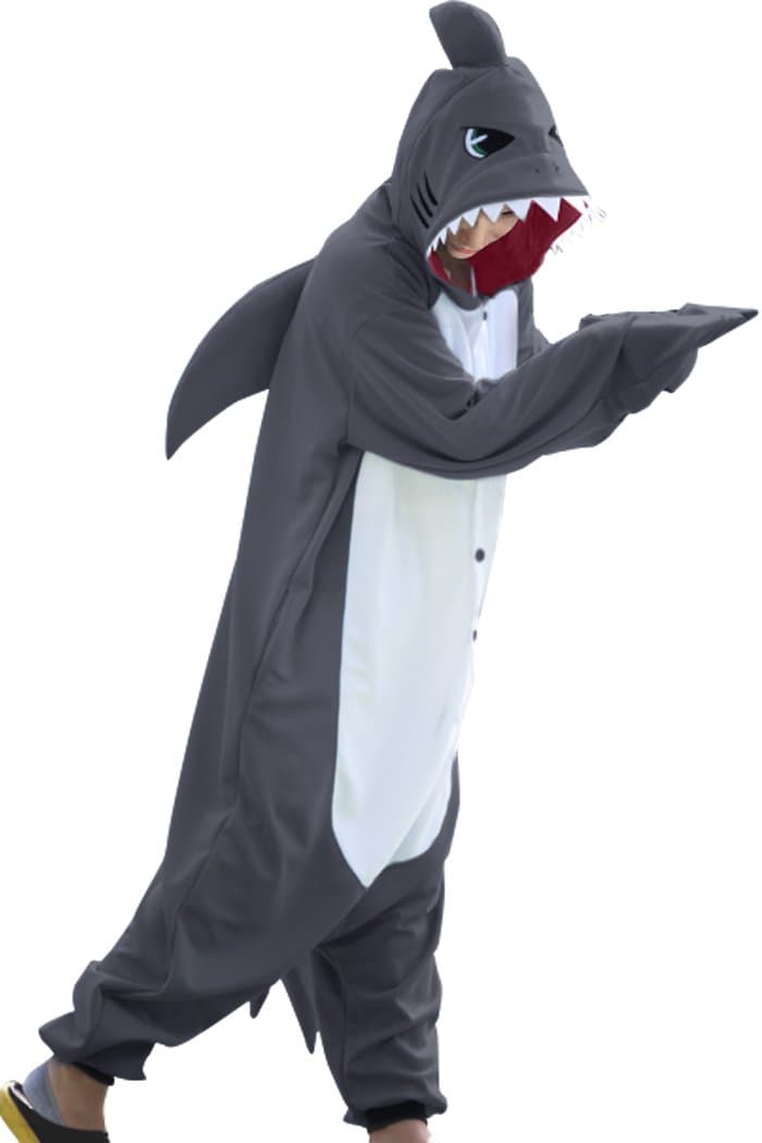 wotogold Tier Hai Pyjama Unisex Erwachsene Cosplay Kostüme XL Grau Angebot bei HelloDeals
