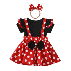 Lito Angels Minnie Mouse Kleid Kostüm Verkleidung mit Stirnband für Baby Kleinkind Mädchen, Hosenträger Rock Bekleidungsset Rot 2-3 Jahre Angebot bei HelloDeals